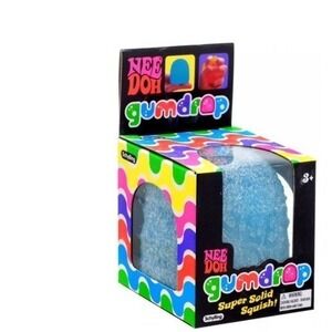BLUE -NeeDoh Gumdrop Textured Sensory Toy w/Super Solid Squish 2.25" - ON HAND